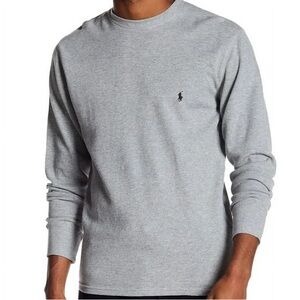 Polo Ralph Lauren Men's Gray Waffle Knit Thermal Long Sleeve Shirt XL